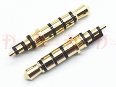 耳機(jī)插頭-3.5mm4級(jí)4.5盤(pán)23.4L鍍金黑膠